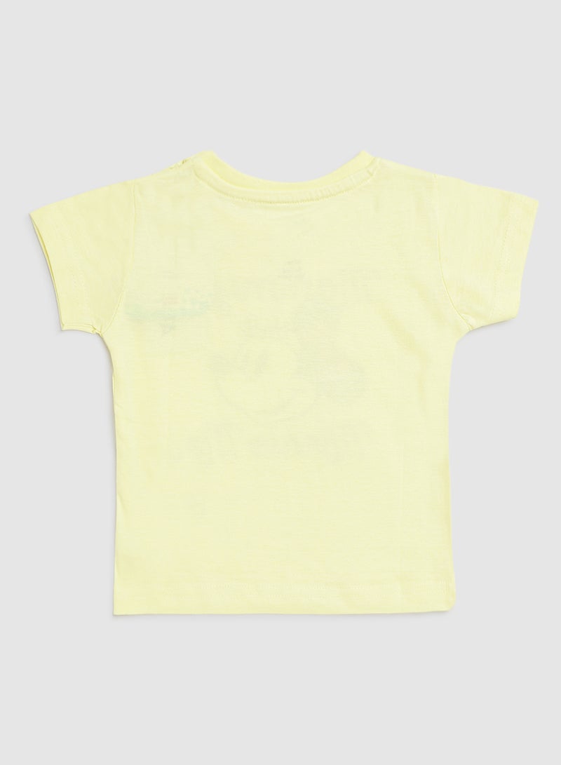 Zarafa Baby Girls Crew Neck T-Shirt lemon Yellow  - Image 2