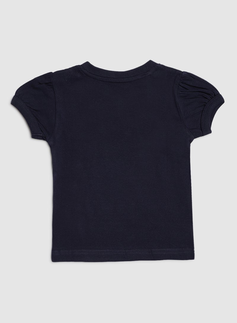 Zarafa Baby Girls Crew Neck T-Shirt Demin Blue  - Image 2