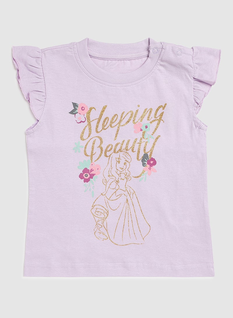 Zarafa Baby Girls Crew Neck T-Shirt Lilac Purple  - Image 1