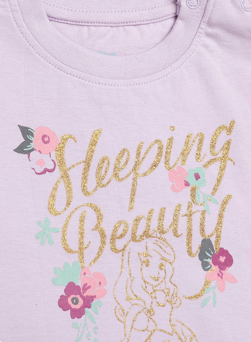 Zarafa Baby Girls Crew Neck T-Shirt Lilac Purple  - Image 3