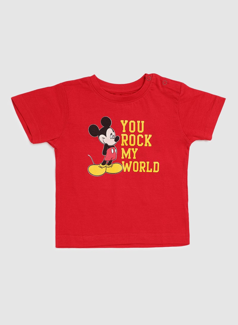 Zarafa Baby Boys Round Neck Short Sleeve T-Shirt Red - Image 1
