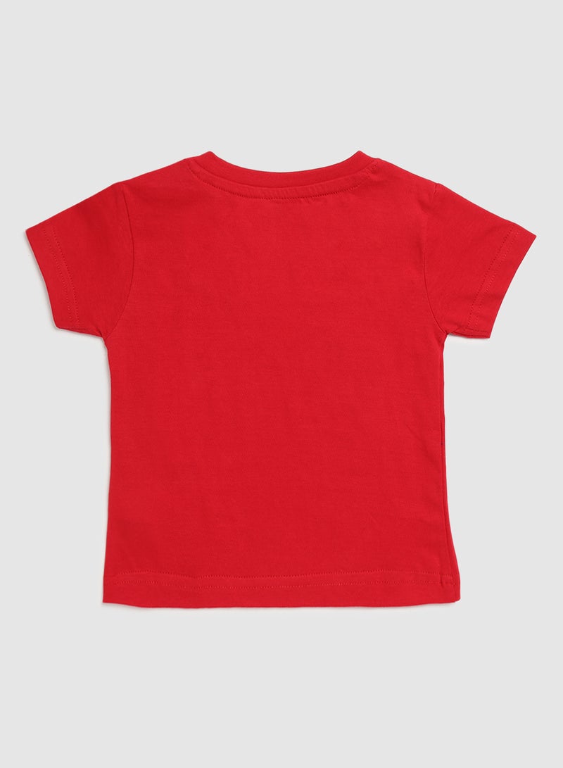Zarafa Baby Boys Round Neck Short Sleeve T-Shirt Red - Image 2