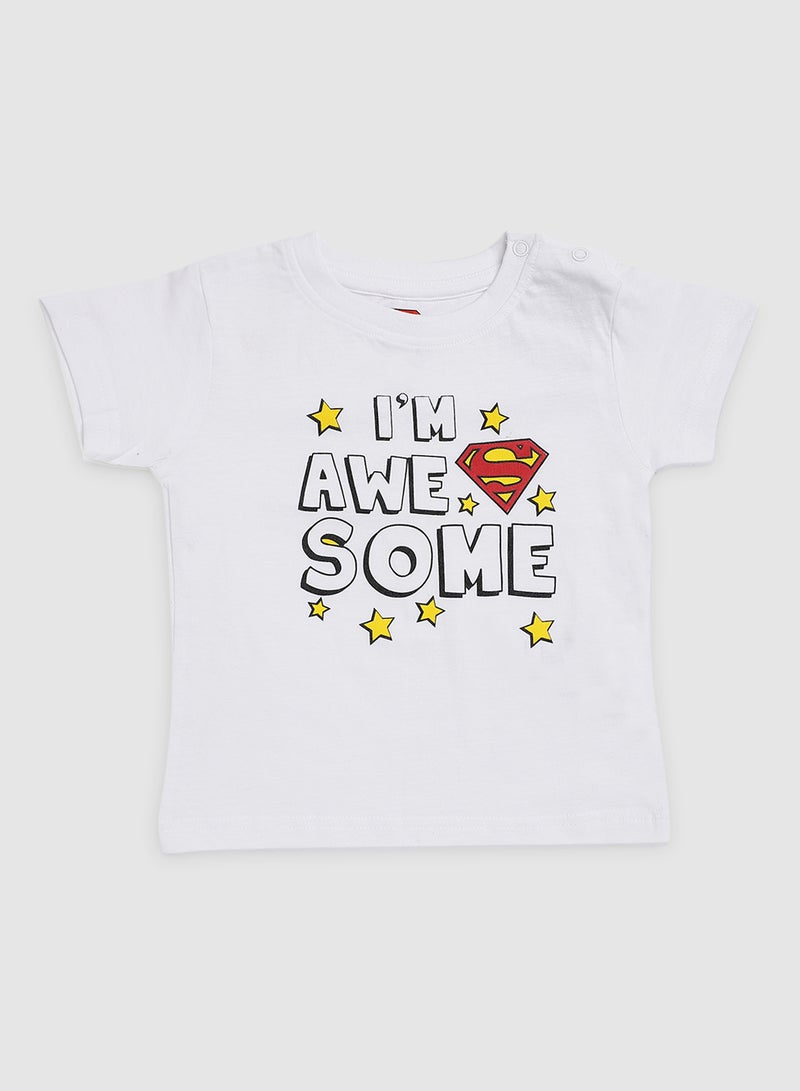 Zarafa Baby Boys Round Neck Short Sleeve T-Shirt White - Image 1