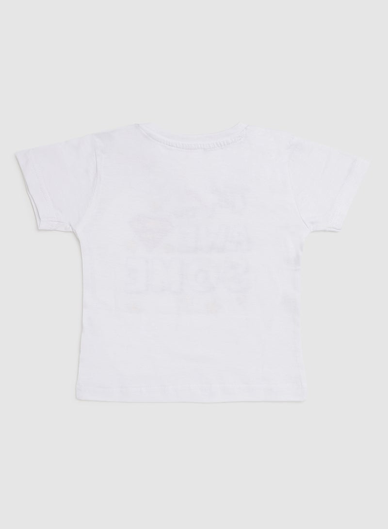 Zarafa Baby Boys Round Neck Short Sleeve T-Shirt White - Image 2