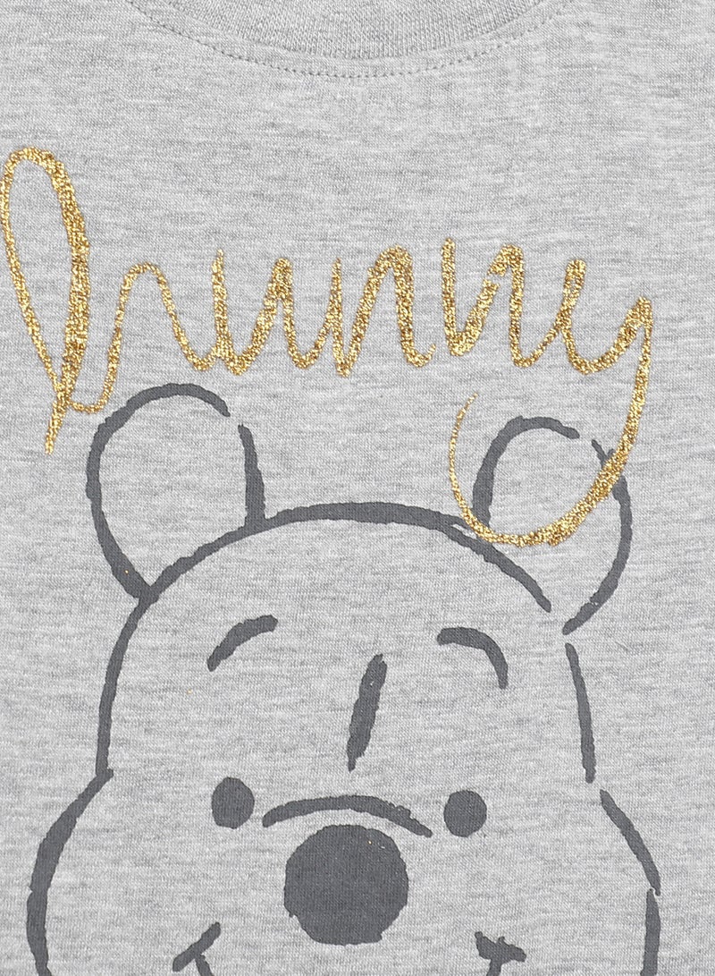 Zarafa Casual Disney Graphic T-Shirt Grey Melange  - Image 3
