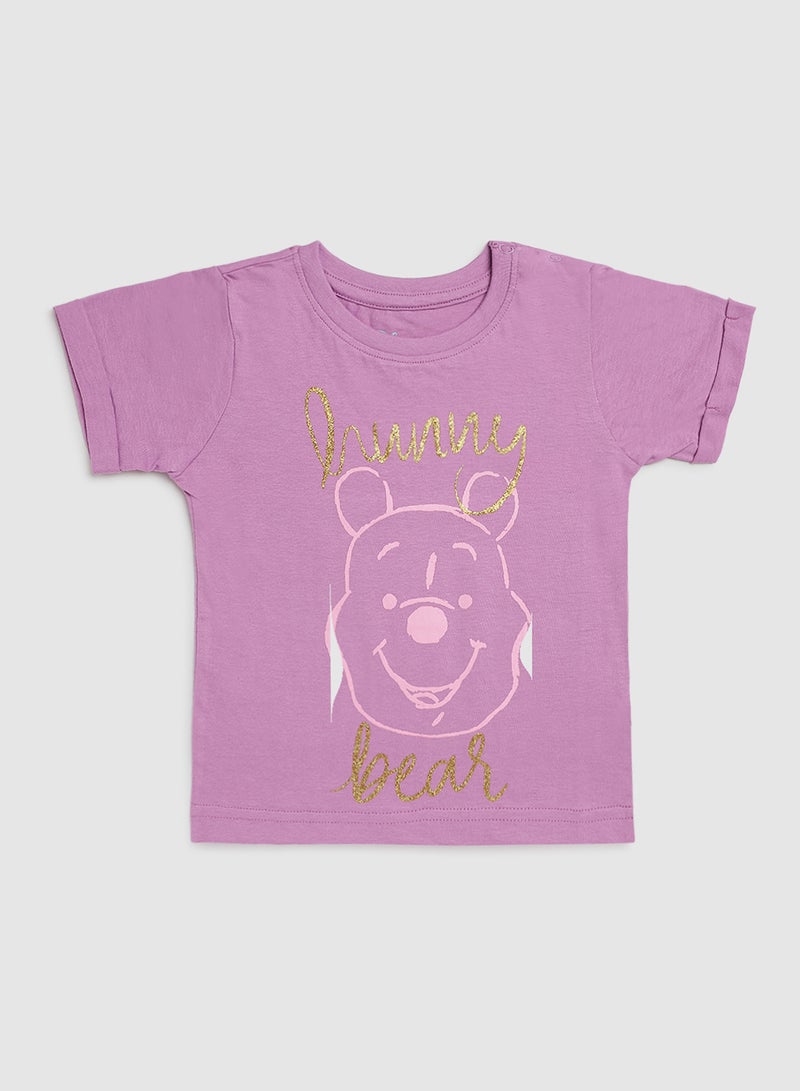 Baby Girls Crew Neck T-Shirt Lilac - v1631780992/N48595845V_1