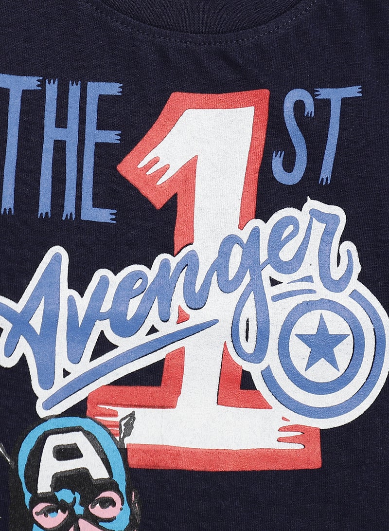 Zarafa Marvel Comics Printed T-Shirt Navy Blue  - Image 3