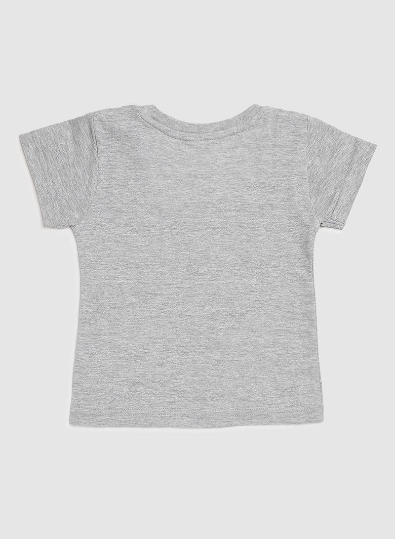Zarafa Graphic Printed T-Shirt Grey  - Image 2