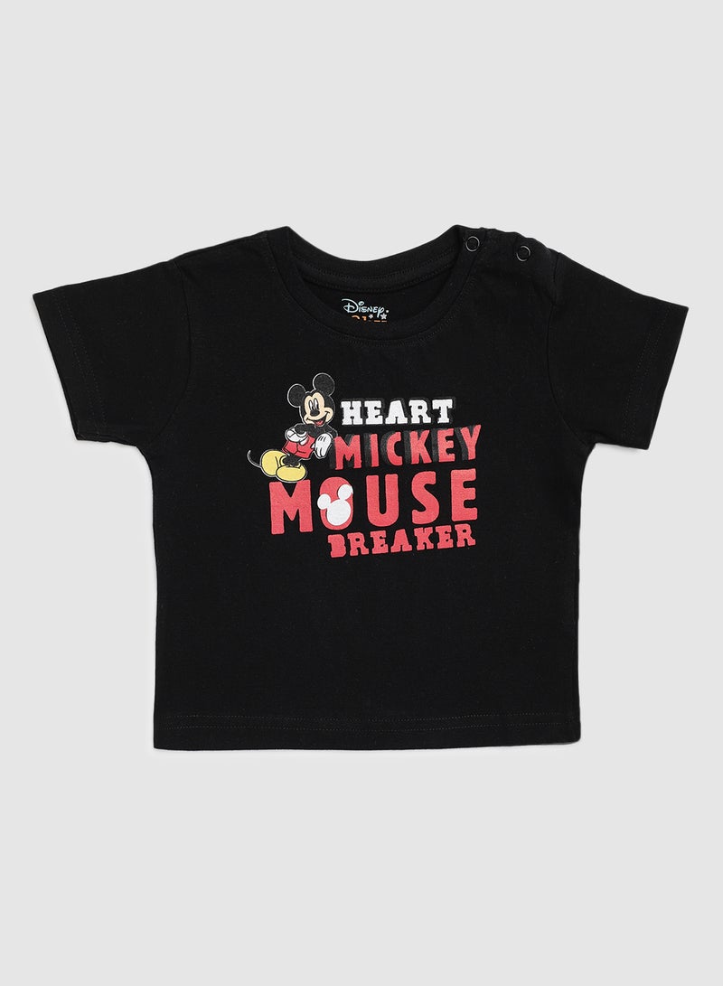 Zarafa Disney Printed T-Shirt Black  - Image 1