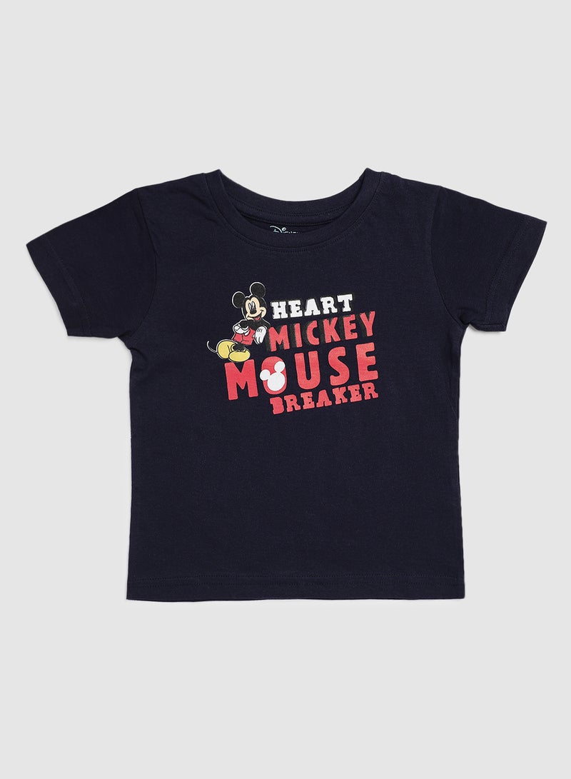 Zarafa Baby Boys Round Neck Short Sleeve T-Shirt Navy  - Image 1