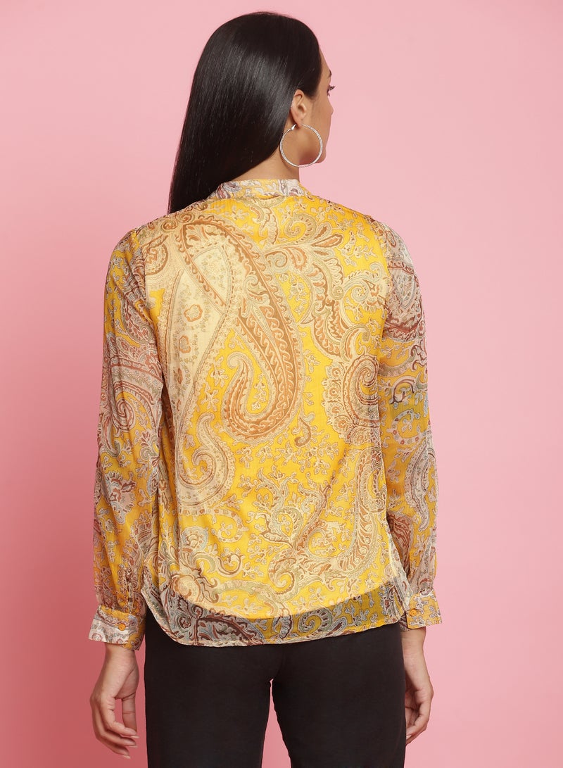 Aila Casual Printed Top Multicolour - Image 2