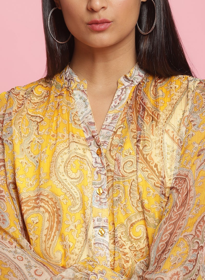 Aila Casual Printed Top Multicolour - Image 4