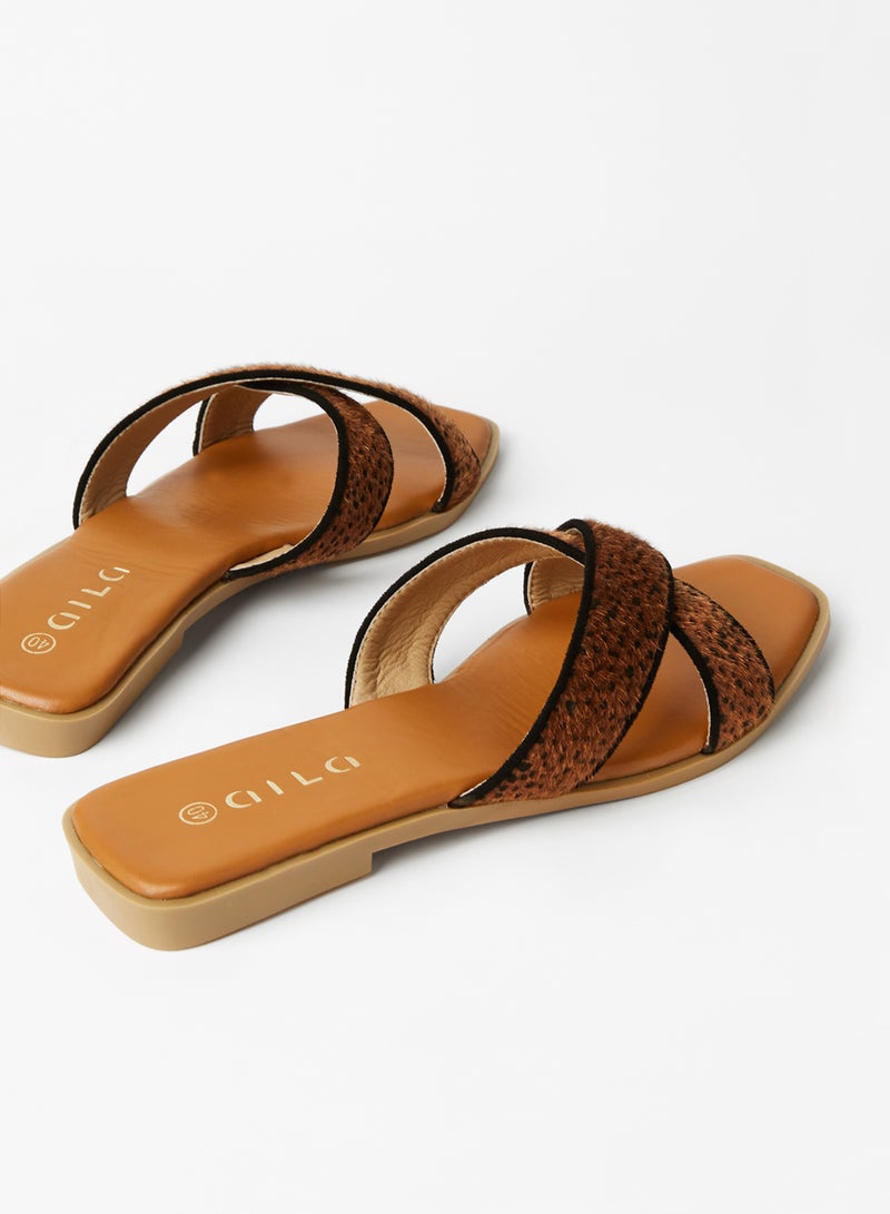 Stylish Fashionable Flat Sandals Brown - v1631781522/N47441690V_3