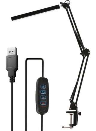 مصباح LED قابل للتعتيم للقراءة للمكتب مع مشبك متعدد الألوان - v1631781936/N50921583A_1