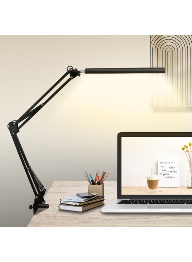 مصباح LED قابل للتعتيم للقراءة للمكتب مع مشبك متعدد الألوان