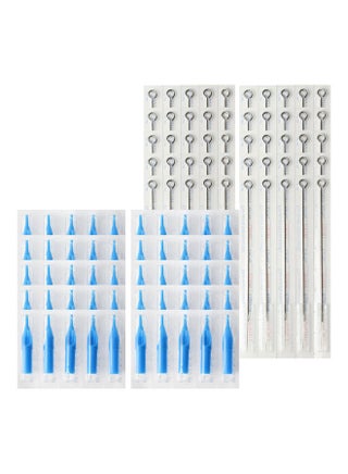 50-Piece Tattoo Needles And Cartridges Set Silver/Blue - v1631783129/N50919894A_1