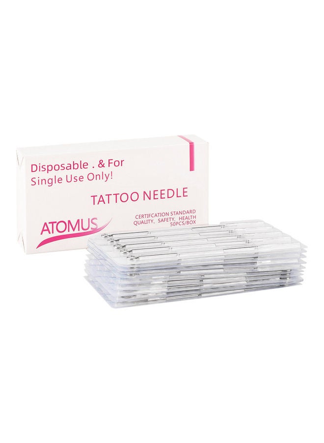 Generic 50-Piece Tattoo Needles And Cartridges Set Silver/Blue  - Image 3