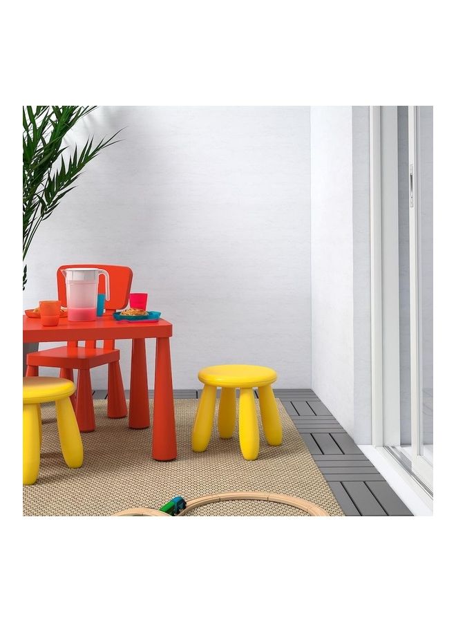 Generic Plastic Lightweight  Stool Yellow  - Image 2