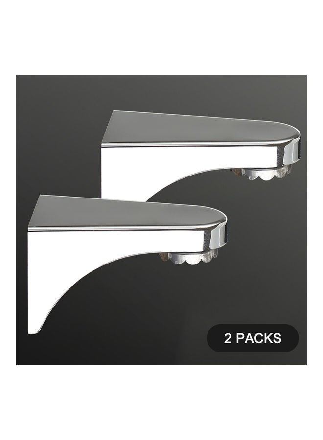 طقم أطباق صابون مع مغناطيس مكون من قطعتين فضي 7.6x4.2x4.3سم - Image 2