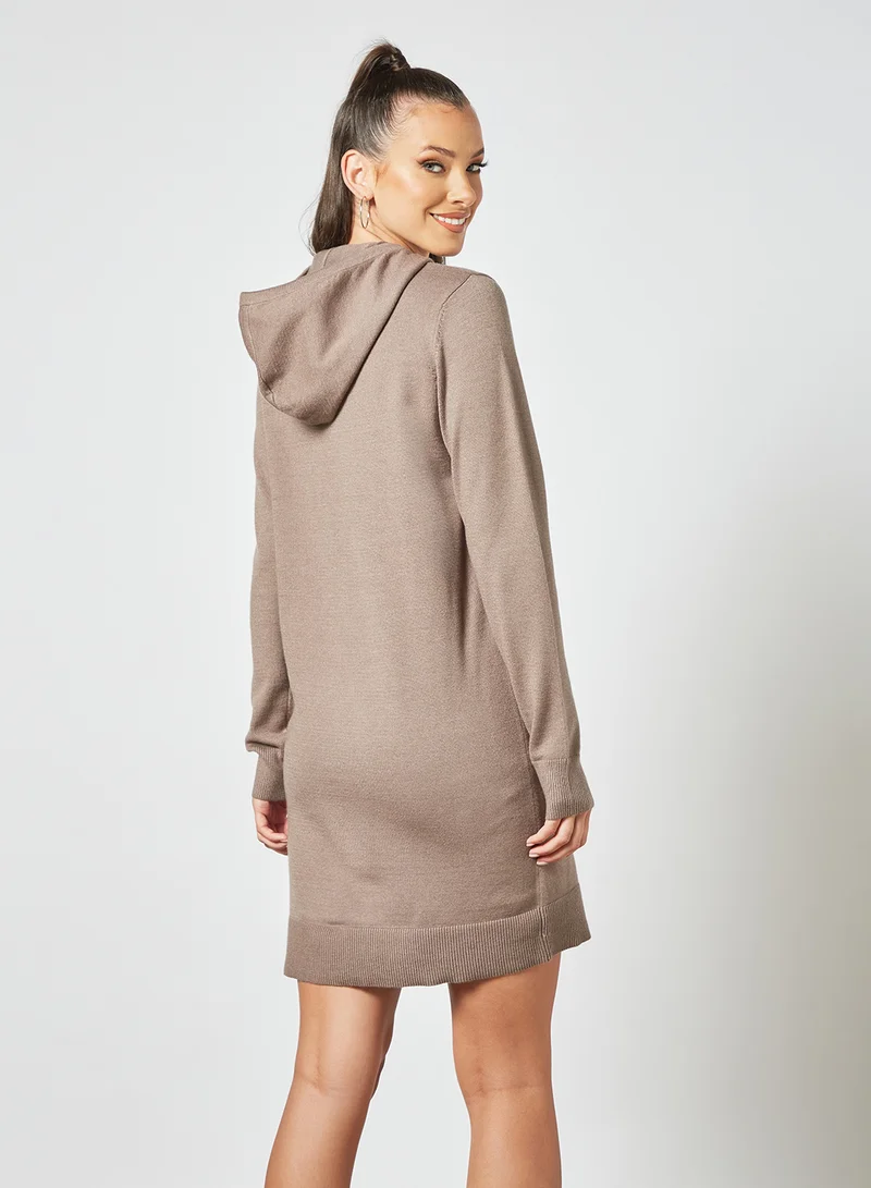 Jacqueline de Yong Solid Hooded Dress