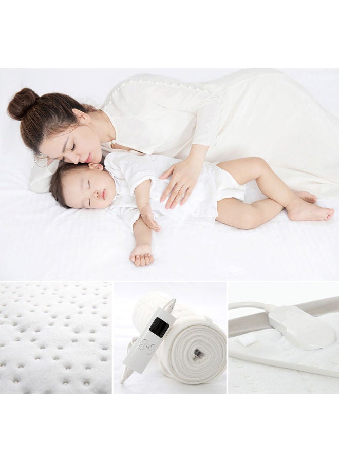 Generic Rapid Heating Anti Mites Electric Blanket Cotton White 150x80cm  - Image 3