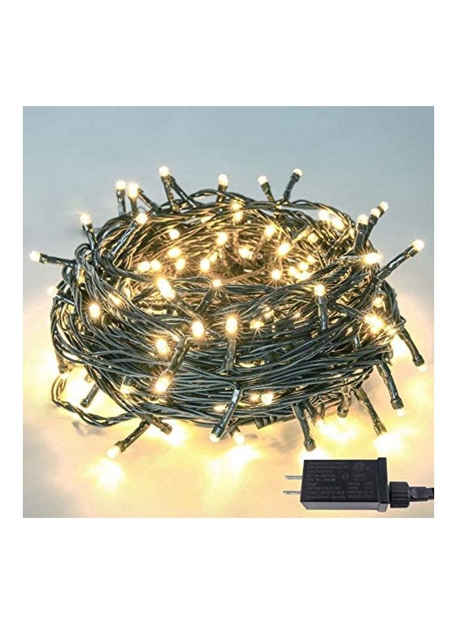 شريط إضاءة مكون من 200 مصباح LED ب8 أوضاع أبيض دافئ 82قدم - Image 1