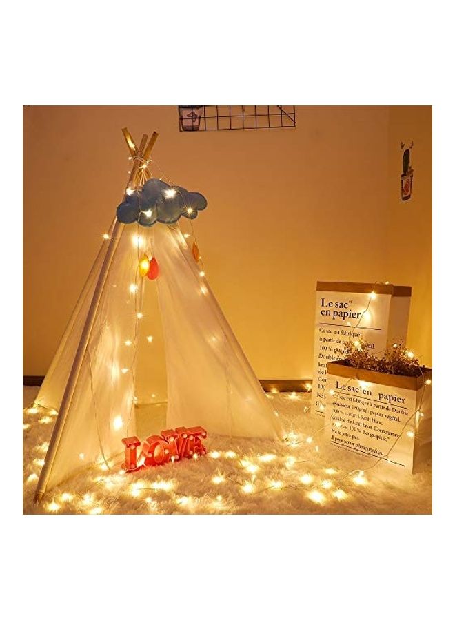 طقم شريط إضاءة مكون من 200 ضوء LED ب8 أوضاع أبيض دافئ 66قدم - Image 2