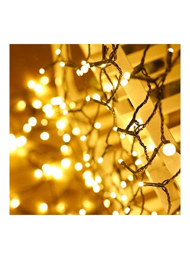 مجموعة من 2 شريط إضاءة يعمل بالطاقة الشمسية مضاد للماء ب8 أوضاع 200 LED أبيض دافئ 72قدم - Image 5