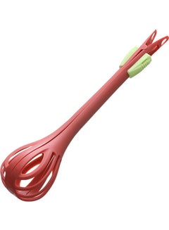 2 In 1 Multi-use Anti-slid Handle Egg Whisk Red 29x8x2.5cm