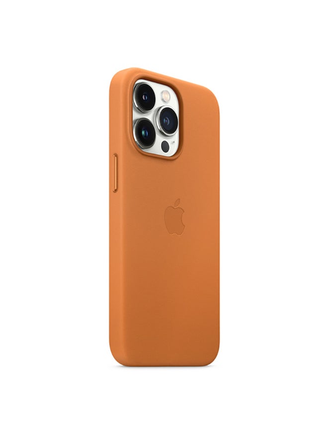 Apple iPhone 13 Pro Leather Case with MagSafe Golden Brown - Image 2