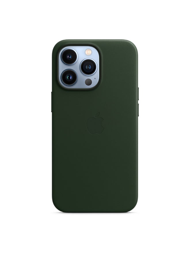 Apple iPhone 13 Pro Leather Case with MagSafe Sequoia Green - Image 1