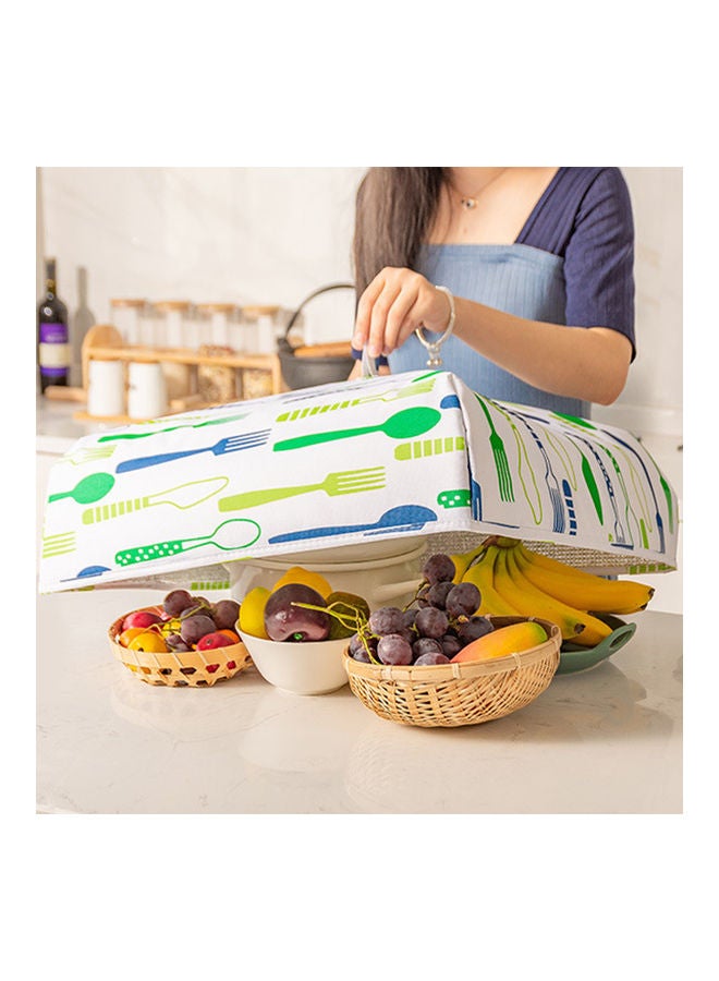 Large Capacity Heat Retaining Oxford Cloth Protective Foldable Kitchen Dustproof Waterproof Food Cover Pink/Red 36x36x15cm - Image 2