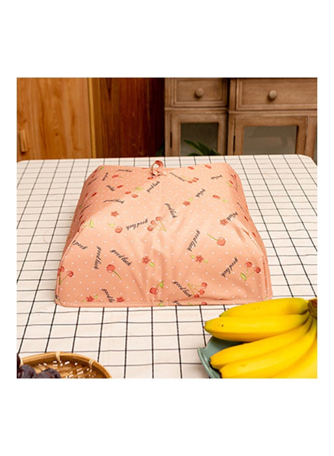 Large Capacity Heat Retaining Oxford Cloth Protective Foldable Kitchen Dustproof Waterproof Food Cover Pink/Red 36x36x15cm - Image 4