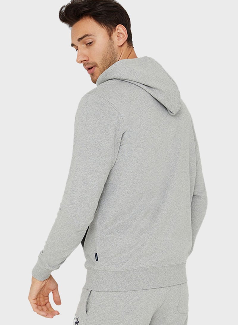 BEVERLY HILLS POLO CLUB Essential Logo Hoodie Grey - Image 2