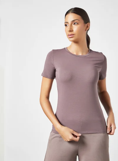 Max Mara Leisure Basic Slim Fit T-Shirt Mauve