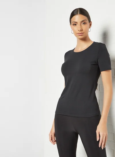 Max Mara Leisure Basic Slim Fit T-Shirt Black