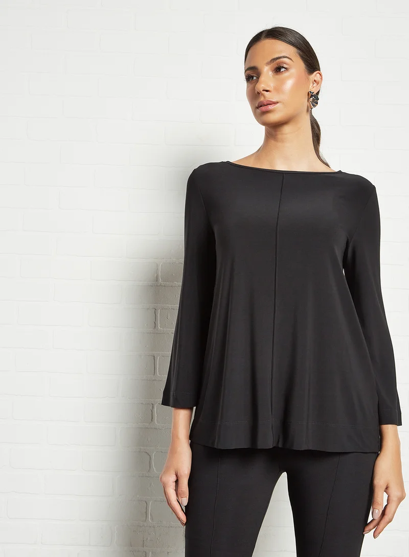 Max Mara Leisure Rivolo Stretch Jersey Blouse Black