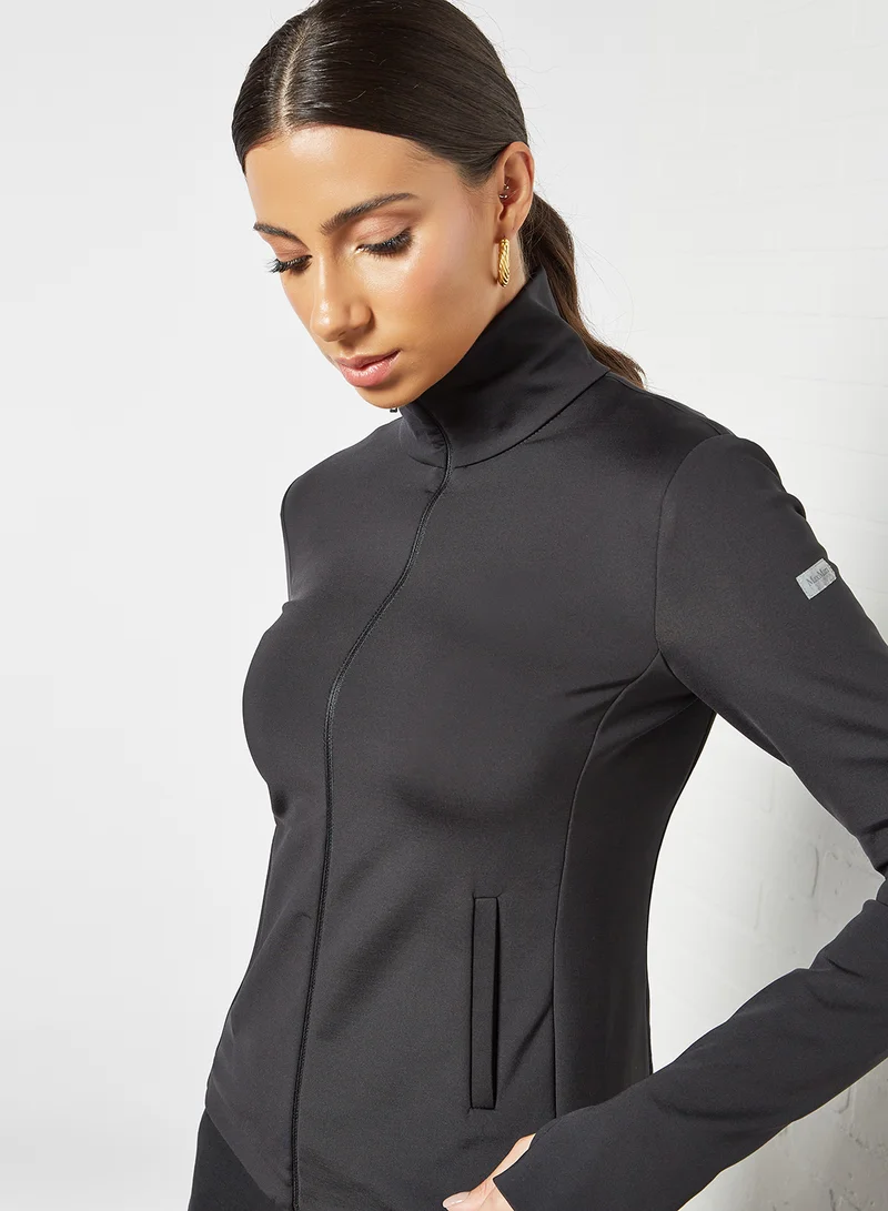 Max Mara Leisure High Neck Jacket Black