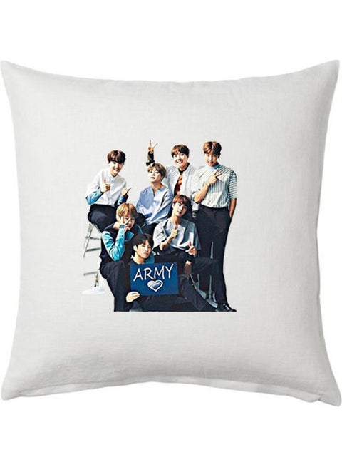 BTS Army Printed Cushion Polyester White 40x40cm