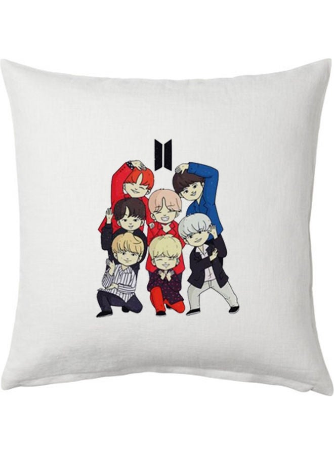 BTS Squad Printed Cushion polyester White 40x40cm - v1631789336/N50924007A_1