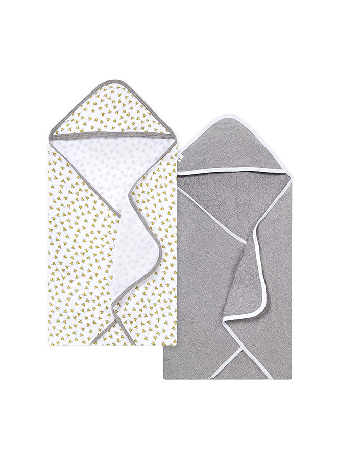 بيرتس بيز طقم مناشف قطنية بغطاء للرأس من قطعتين - Image 1