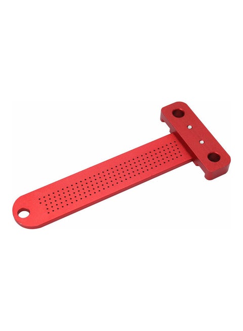 T-Type Ruler Woodworking Positioning Scribing Gauge Red 18x5x10cm