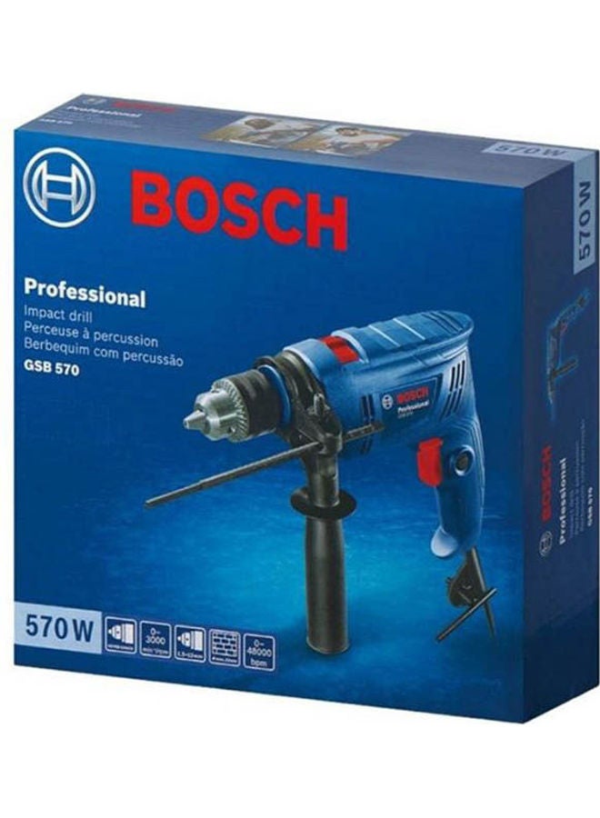 BOSCH 13 Mm Impact Drill 570 W Blue  - Image 2