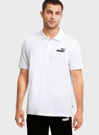 Essential Logo Detail Polo White