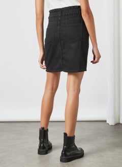 ONLY Paperbag Denim Skirt Black  - Image 2