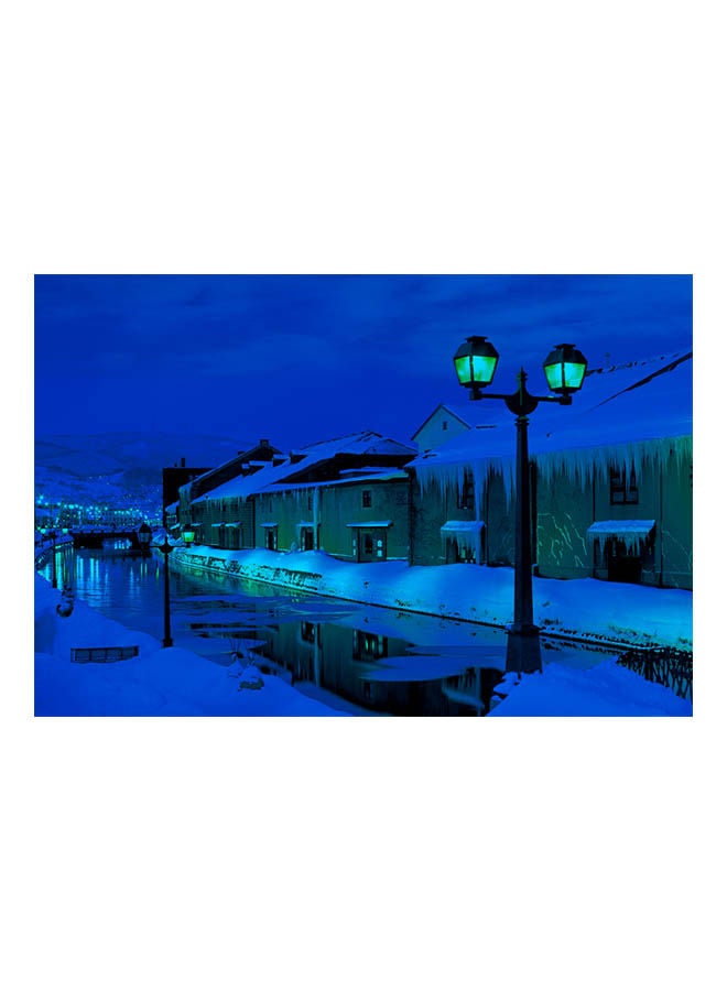 توماكس لعبة أحجية قطع تركيب بطبعة قناة أوتارو في الليل، اليابان من 1000 قطعة (تضيء في الظلام) 50x75سم - Image 2