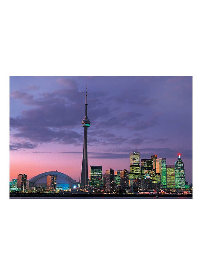 توماكس لعبة أحجية قطع تركيب بطبعة برج سي إن، تورنتو، كندا، من 1000 قطعة (تضيء في الظلام) 50x75سم - Image 1