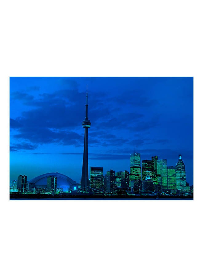 توماكس لعبة أحجية قطع تركيب بطبعة برج سي إن، تورنتو، كندا، من 1000 قطعة (تضيء في الظلام) 50x75سم - Image 2