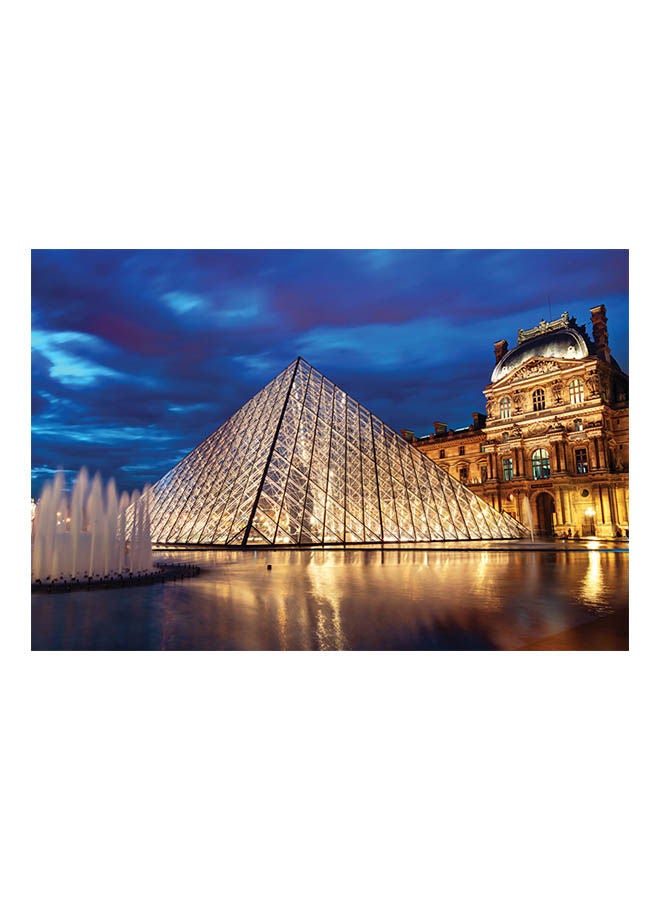 توماكس لعبة أحجية قطع تركيب بطبعة هرم اللوفر باريس، فرنسا من 1000 قطعة (تضيء في الظلام) 50x75سم - Image 1