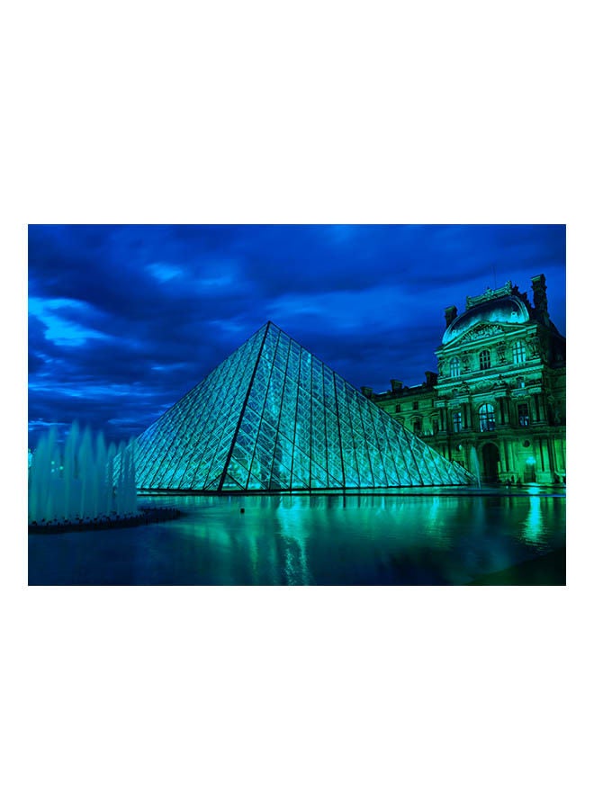 توماكس لعبة أحجية قطع تركيب بطبعة هرم اللوفر باريس، فرنسا من 1000 قطعة (تضيء في الظلام) 50x75سم - Image 2